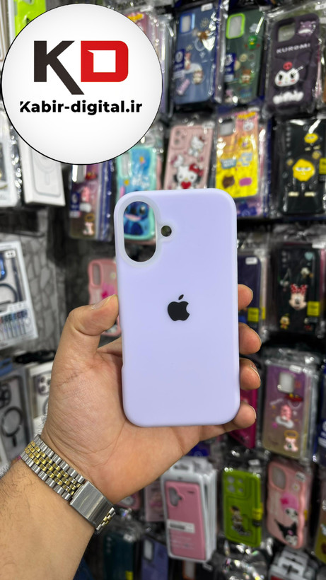 قاب گوشی iPhone 16 آیفون Q Series اورجینال سیلیکونی رنگ پاستلی بنفش