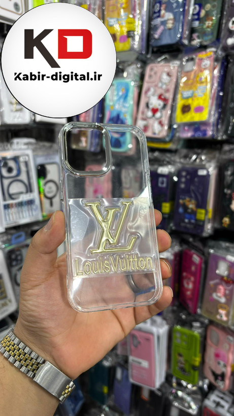 گارد شفاف ژله ایی نوشته طلاکوب برند، مناسب برای آیفون 16- طرح لویی ویتونLouis Vuitton