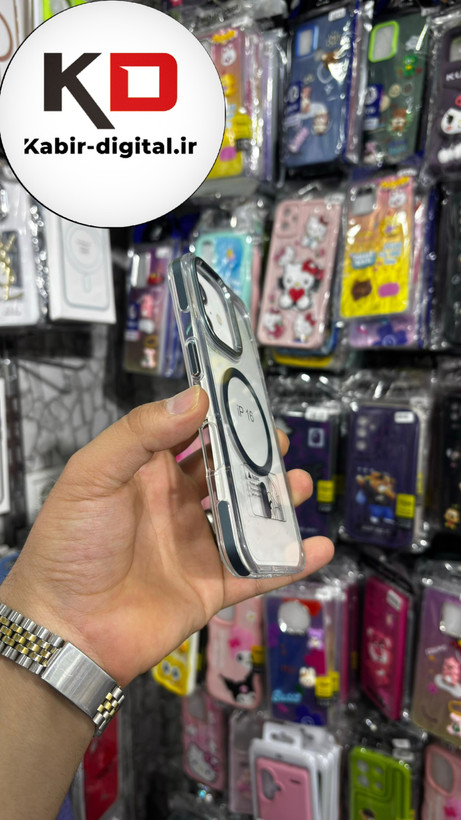 کاور شفاف گرین لاین Delgado مگ سیف اورجینال سبز مناسب برای اپل iphone 16