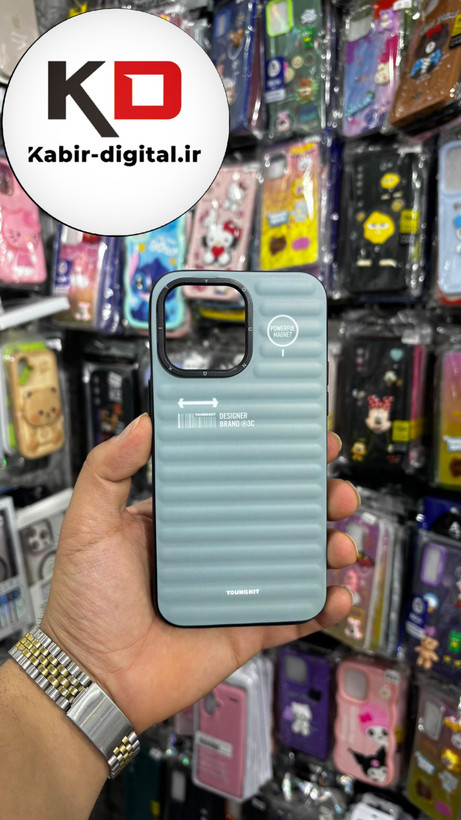 قاب طرح ضد ضربه مات یانگ کیت YoungKit گوشی iphone 14 Pro Max اپل آیفون رنگ سبز آبی
