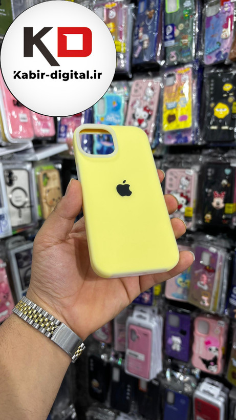 قاب گوشی iPhone 13 آیفون Q Series اورجینال سیلیکونی رنگ پاستلی زرد