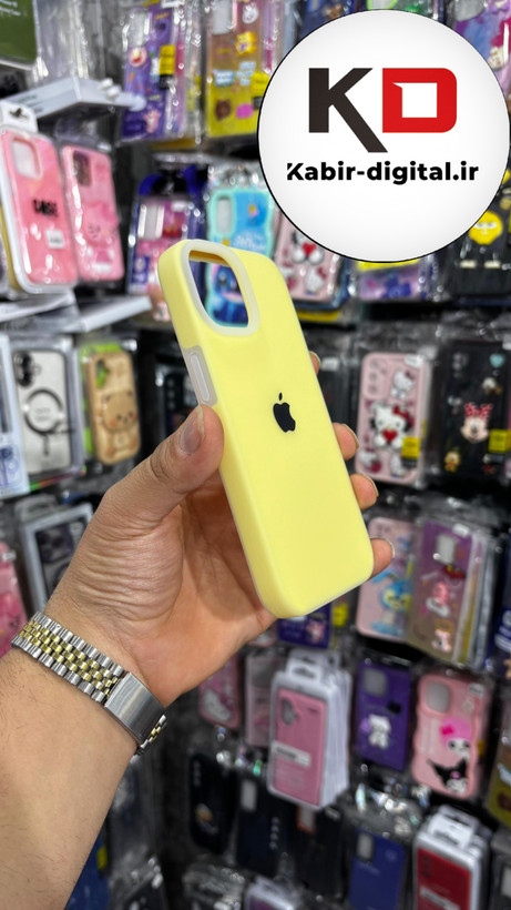 قاب گوشی iPhone 13 آیفون Q Series اورجینال سیلیکونی رنگ پاستلی زرد