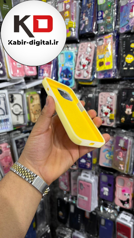 قاب گوشی iPhone 13 آیفون Q Series اورجینال سیلیکونی رنگ پاستلی زرد