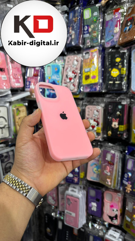 قاب گوشی iPhone 13 آیفون Q Series اورجینال سیلیکونی رنگ پاستلی صورتی