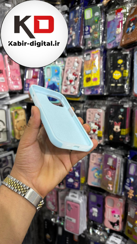 قاب گوشی iPhone 13 آیفون Q Series اورجینال سیلیکونی رنگ پاستلی آبی روشن