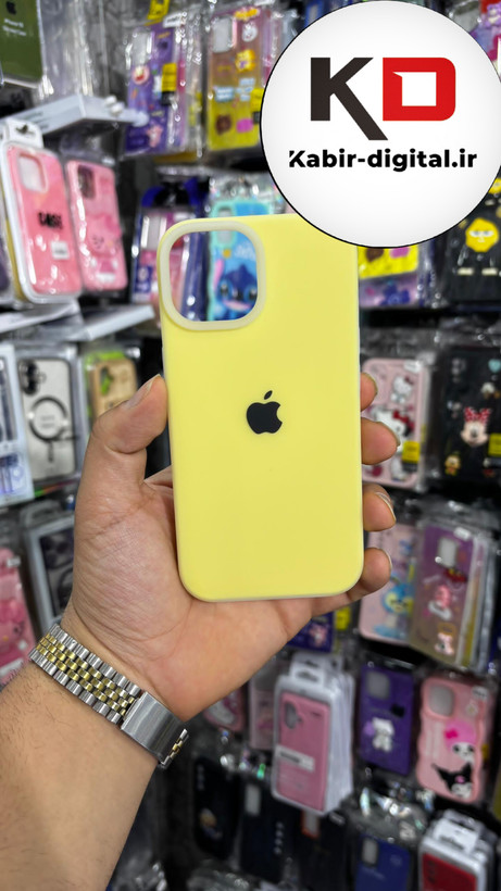 قاب گوشی iPhone 14 آیفون Q Series اورجینال سیلیکونی رنگ پاستلی زرد
