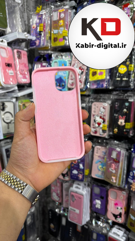 قاب گوشی iPhone 14 آیفون Q Series اورجینال سیلیکونی رنگ پاستلی صورتی