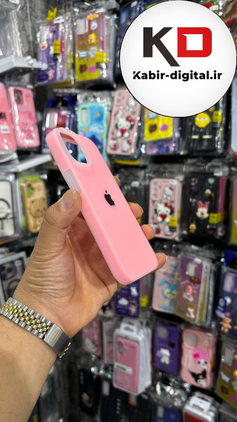 قاب گوشی iPhone 14 آیفون Q Series اورجینال سیلیکونی رنگ پاستلی صورتی