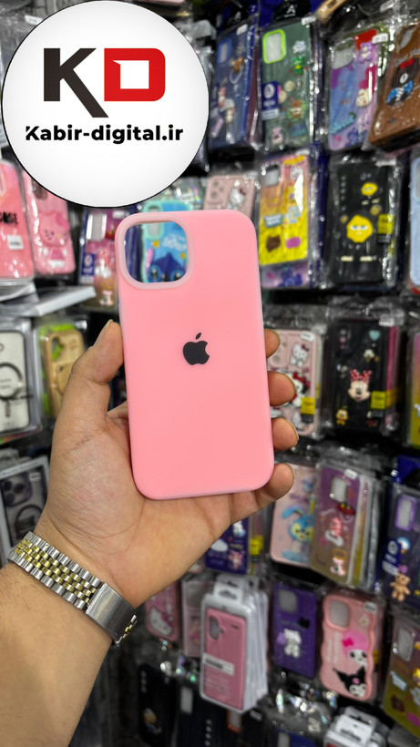 قاب گوشی iPhone 14 آیفون Q Series اورجینال سیلیکونی رنگ پاستلی صورتی