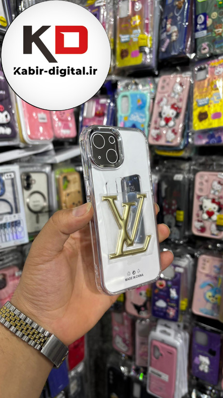 گارد شفاف ژله ایی نوشته طلاکوب برند، مناسب برای آیفون 13 - طرح Louis Vuitton