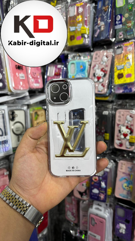 گارد شفاف ژله ایی نوشته طلاکوب برند، مناسب برای آیفون 14 - طرح Louis Vuitton