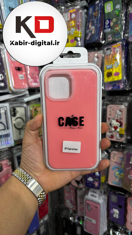 قاب گوشی iPhone 13 Pro Max آیفون Q Series اورجینال سیلیکونی رنگ پاستلی صورتی