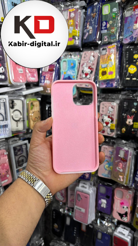 قاب گوشی iPhone 13 Pro Max آیفون Q Series اورجینال سیلیکونی رنگ پاستلی صورتی