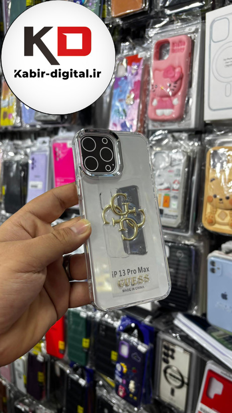 گارد شفاف ژله ایی نوشته طلاکوب برند، مناسب برای آیفون iphone 13pro max - طرح GUESS
