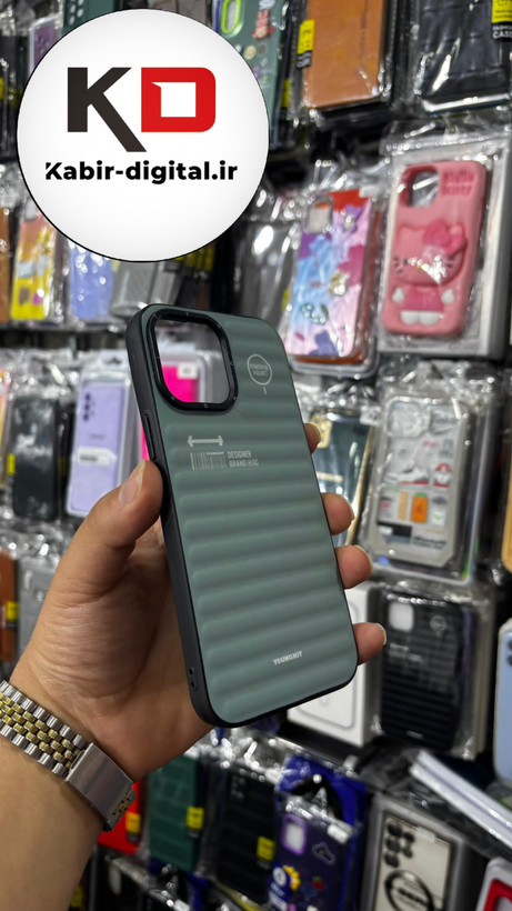 قاب طرح ضد ضربه مات یانگ کیت YoungKit گوشی iphone 13 Pro Max اپل آیفون رنگ سبز آبی
