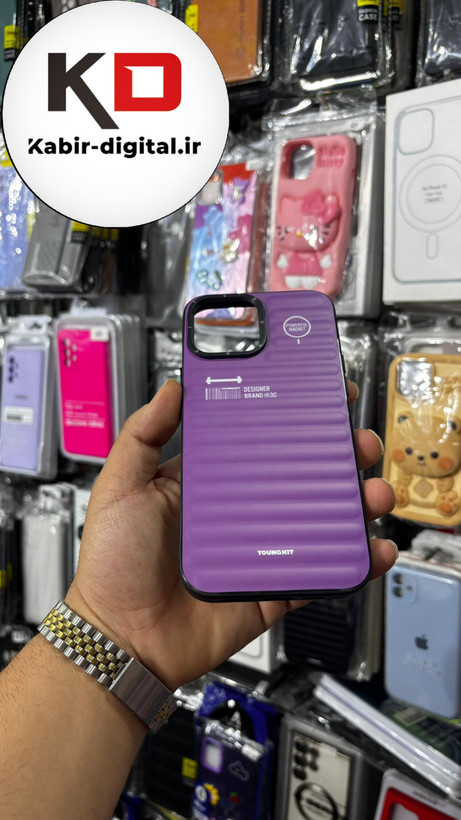 قاب طرح ضد ضربه مات یانگ کیت YoungKit گوشی iphone 13 Pro Max اپل آیفون رنگ بنفش