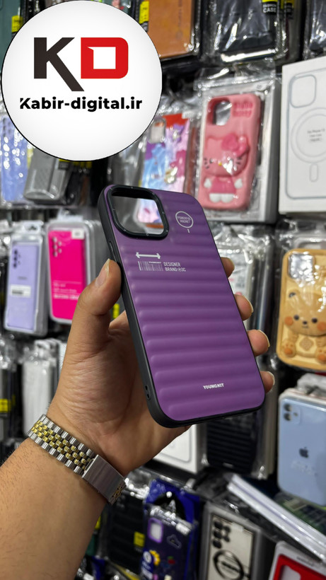 قاب طرح ضد ضربه مات یانگ کیت YoungKit گوشی iphone 13 Pro Max اپل آیفون رنگ بنفش