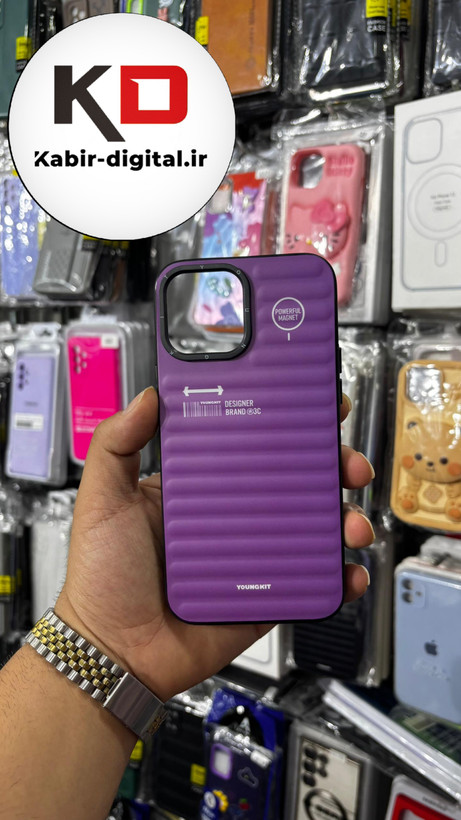 قاب طرح ضد ضربه مات یانگ کیت YoungKit گوشی iphone 13 Pro Max اپل آیفون رنگ بنفش