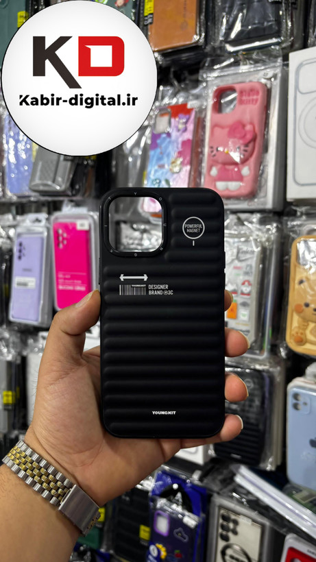 قاب طرح ضد ضربه مات یانگ کیت YoungKit گوشی iphone 13 Pro Max اپل آیفون رنگ مشکی