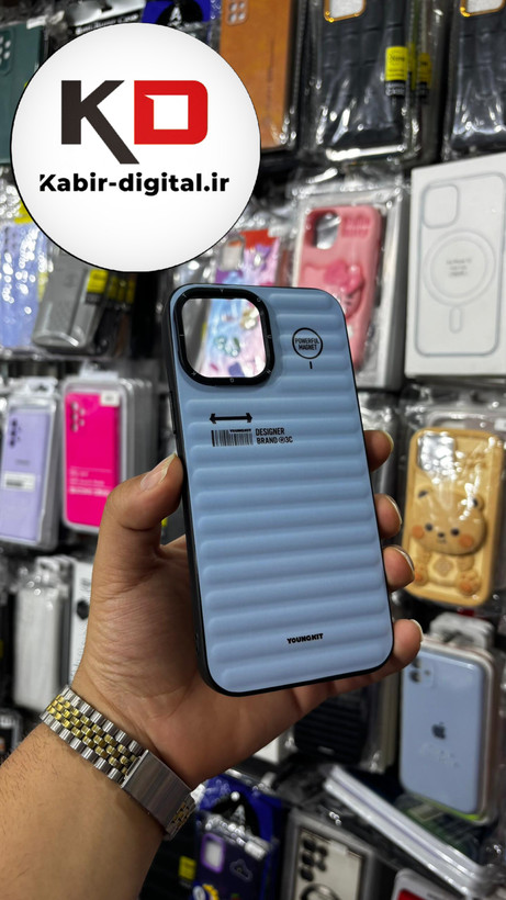 قاب طرح ضد ضربه مات یانگ کیت YoungKit گوشی iphone 13 Pro Max اپل آیفون رنگ آبی پاستیلی
