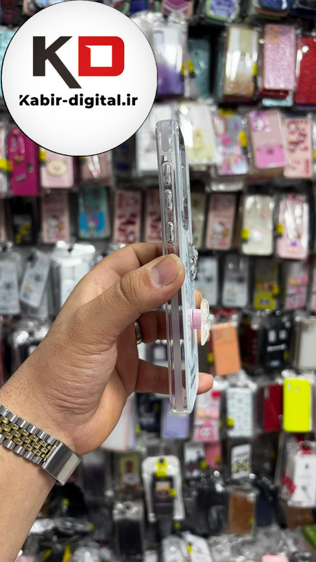 قاب گوشی A25سامسونگ فانتزی سخت Hard لیزری عروسکی برجسته اسپینردار طرح پروانه کیوت
