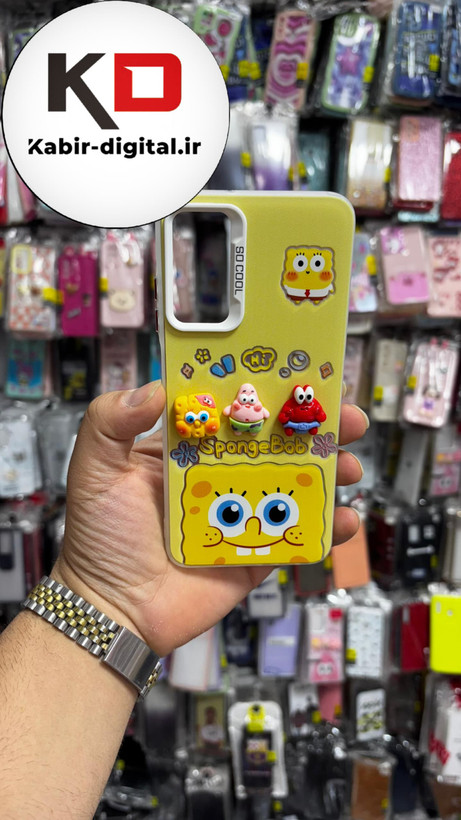قاب گوشی Galaxy A34 سامسونگ So Cool طرح Patrick and Bob عروسکی خانواده باب اسفنجی