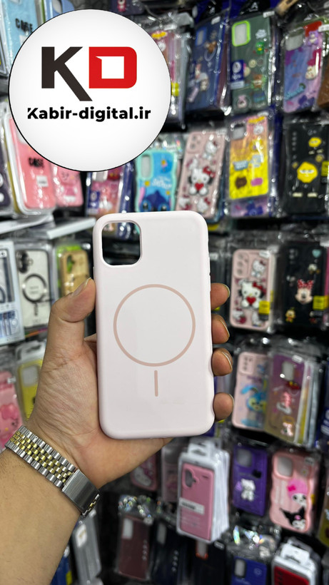قاب گوشی iPhone 11 آیفون سیلیکونی اورجینال پاک کنی مگ سیف دار Magsafe درجه یک زیربسته کالباسی