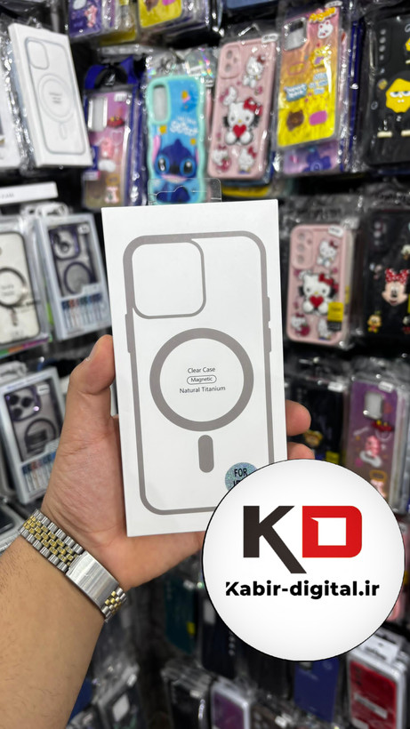 کاور مگسیف دار آیفون iphone13 رنگ خاکستری