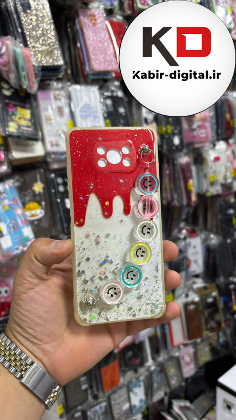 قاب گوشی Poco X3 - Poco X3 Pro شیائومی محافظ لنزدار اکلیلی شفاف همراه با آویز