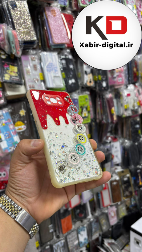 قاب گوشی Poco X3 - Poco X3 Pro شیائومی محافظ لنزدار اکلیلی شفاف همراه با آویز