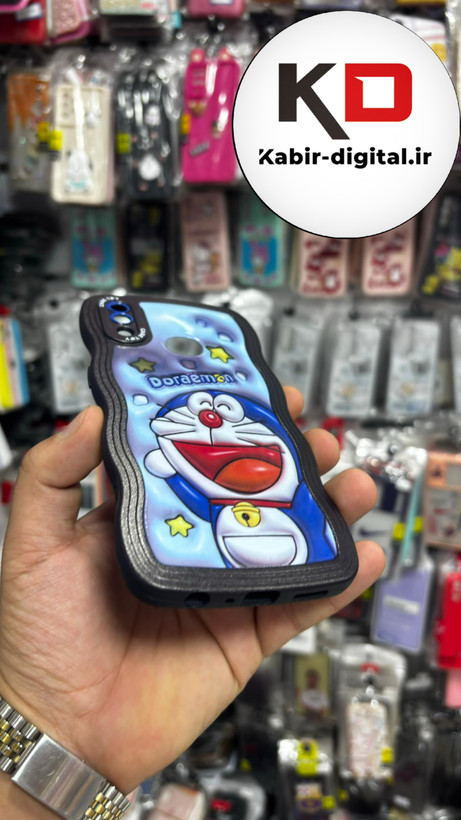 قاب گوشی Galaxy A10s سامسونگ منحنی دور سیلیکونی متال طرح سه بعدی عروسکی