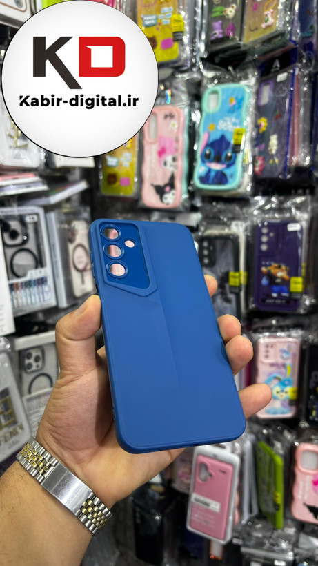 قاب گوشی A16 سامسونگ سری Porsche Design پورش دیزاین Hard LUXURY محافظ لنز دار آبی کاربنی
