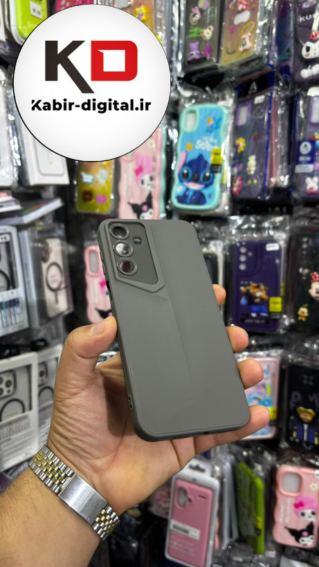 قاب گوشی A16 سامسونگ سری Porsche Design پورش دیزاین Hard LUXURY محافظ لنز دار خاکی