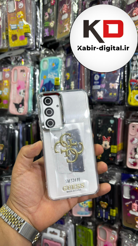 گارد شفاف ژله ایی نوشته طلاکوب برند GUCCI، مناسب برای سامسونگ S24 FE
