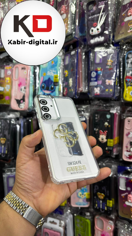 گارد شفاف ژله ایی نوشته طلاکوب برند GUCCI، مناسب برای سامسونگ S24 FE