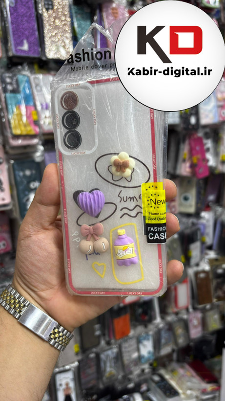 قاب گوشی Galaxy A24 سامسونگ طرح عروسکی سه بعدی شفاف TPU محافظ لنز دار