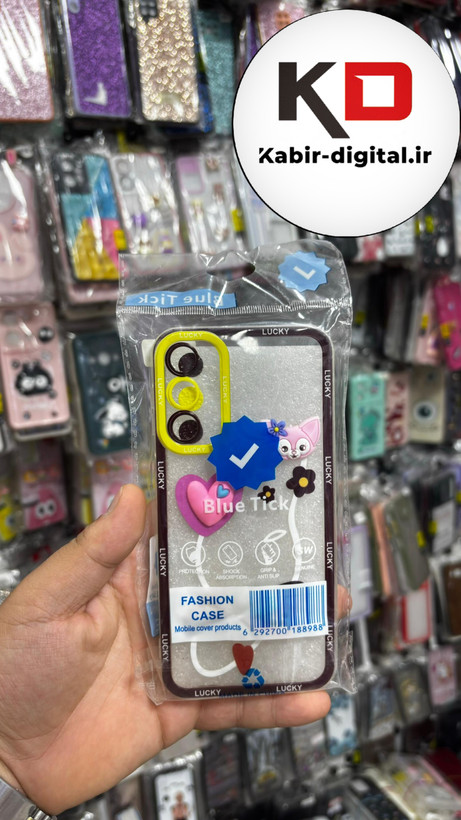 قاب گوشی Galaxy A24 سامسونگ طرح عروسکی قلبی سه بعدی شفاف TPU محافظ لنز دار