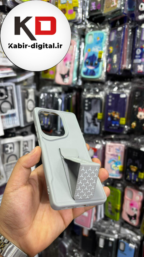 گارد پاپ استند VIVA MADRID قابلیت استند شو رنگ خاکستری مناسب برای قاب گوشی Redmi Note 13 Pro 4G / Poco M6 Pro 4G / Redmi Note 14S شیائومی