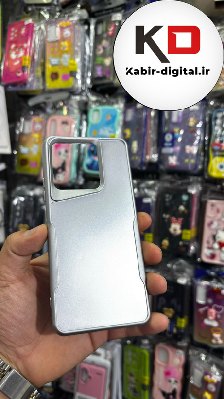 قاب گوشی Redmi Note 13 4g شیائومی New Zone سیلیکونی متالیک Sport نقره ایی