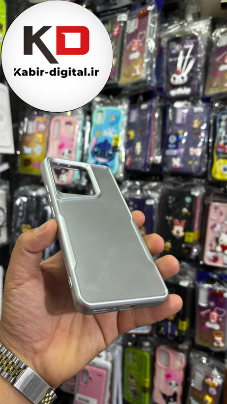 قاب گوشی Redmi Note 13 4g شیائومی New Zone سیلیکونی متالیک Sport نقره ایی