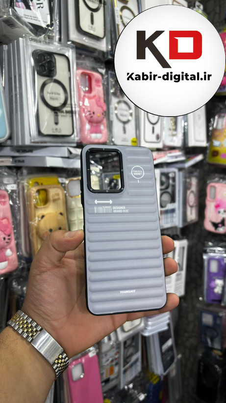 قاب گوشی Redmi Note 12 شیائومی طرح ضد ضربه مات یانگ کیت YoungKit خاکستری