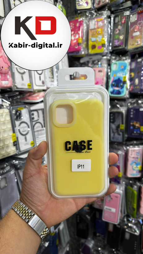 قاب گوشی iPhone 11 آیفون Q Series اورجینال سیلیکونی رنگ پاستلی زرد