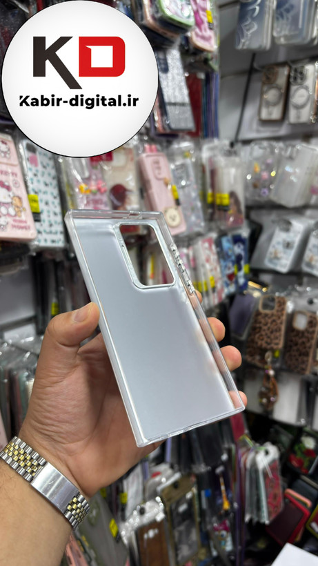 قاب گوشی Galaxy S24 Ultra سامسونگ فانتزی سخت Hard لیزری عروسکی برجسته اسپینردار طرح پروانه کیوت