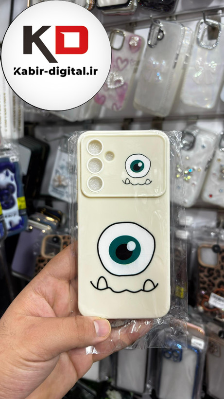 قاب گوشی Galaxy A54 سامسونگ سیلیکونی ژله ای عروسکی محافظ لنز دار سفید شیری