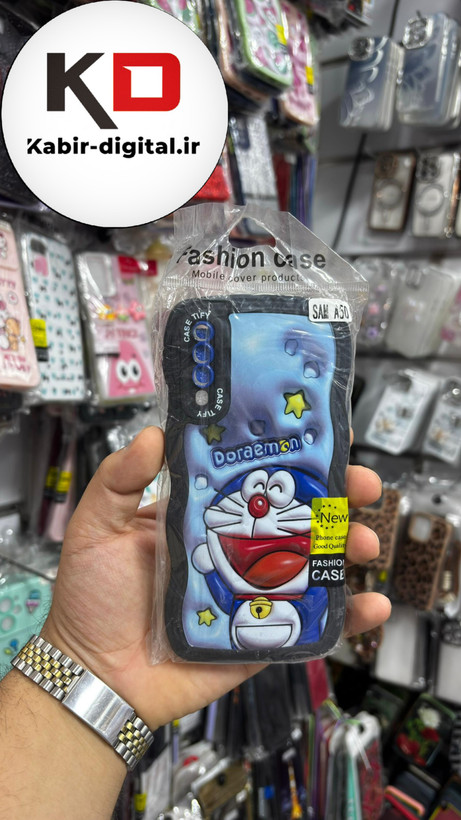 قاب گوشی Galaxy A50s سامسونگ منحنی دور سیلیکونی متال طرح سه بعدی عروسکی