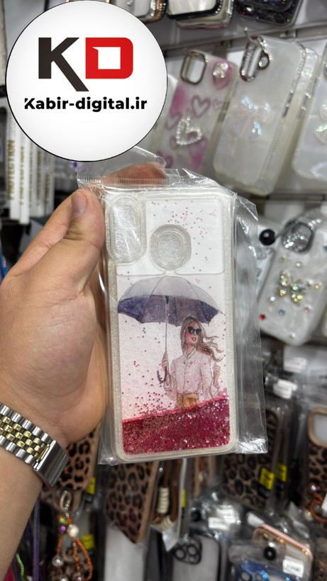 قاب گوشی Galaxy A20/A30 سامسونگ آکواریومی Aquarium Case شفاف اکلیلی عروسکی برجسته طرح دختر