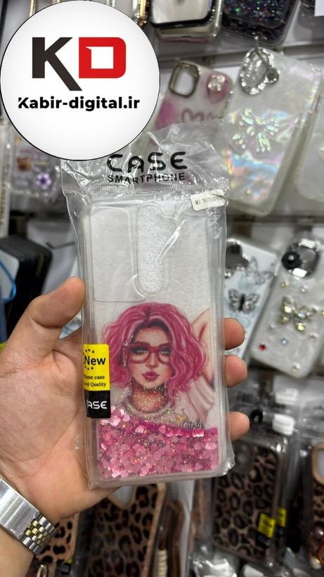 قاب گوشیRedmi Note 8PROشیائومی آکواریومی Aquarium Case شفاف اکلیلی عروسکی برجسته طرح دختر