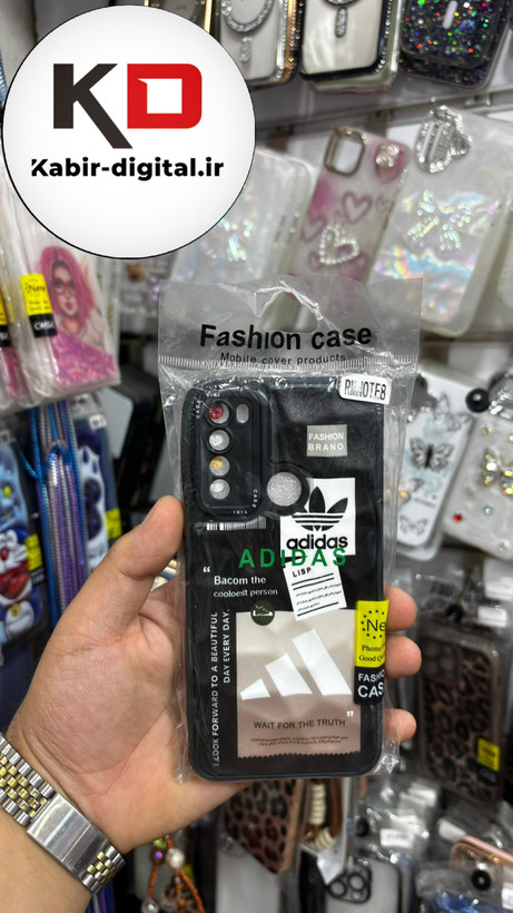 قاب گوشی Redmi Note 8 شیائومی طرح سیلیکونی ژله ای سولید SOLID سه بعدی برجسته ADIDAS محافظ لنزدار
