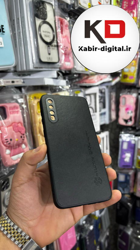 قاب گوشی Galaxy A30s/A50/A50s سامسونگ نیلکین NILLKIN سوزنی چرمی محافظ لنز دار مشکی