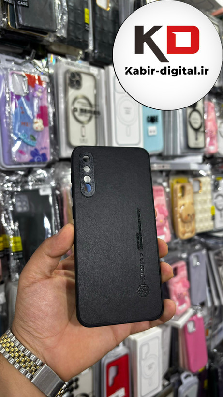 قاب گوشی Galaxy A30s/A50/A50s سامسونگ نیلکین NILLKIN سوزنی چرمی محافظ لنز دار مشکی